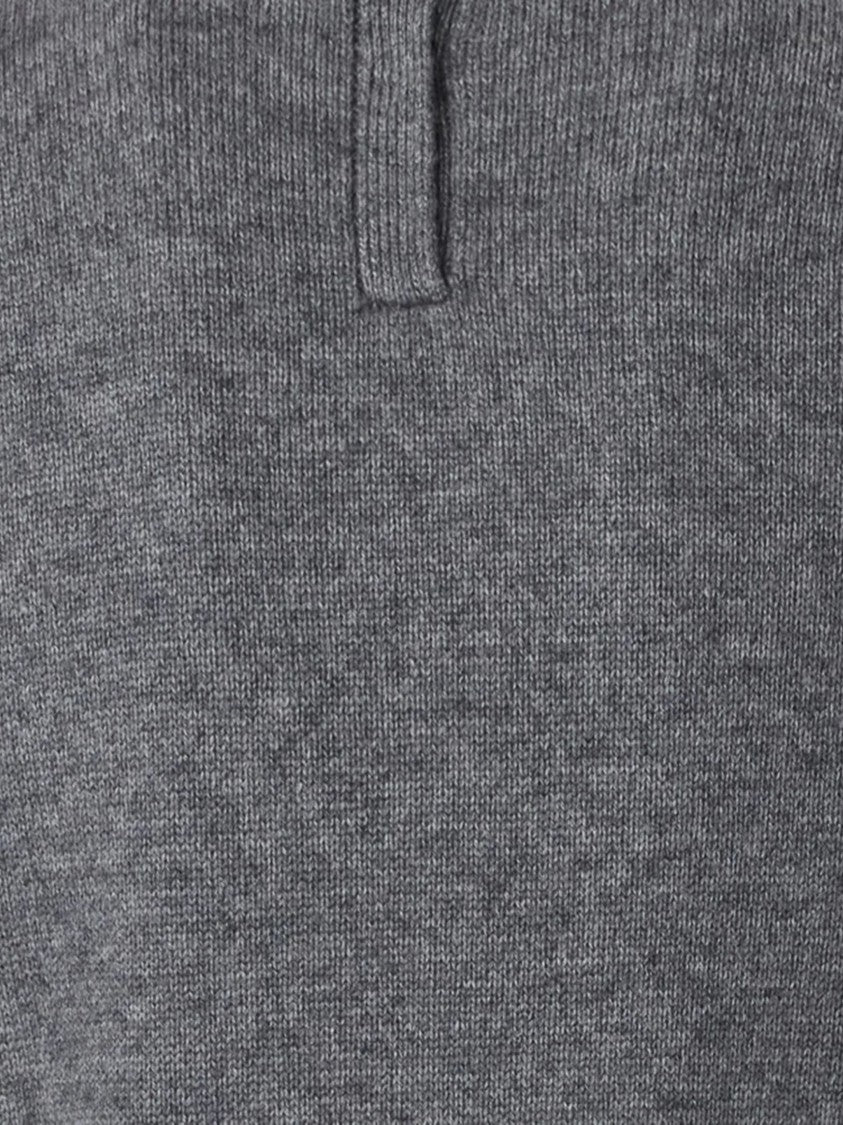 Pinko Knitted Grey Pullover Sweater With Bead Embellishments