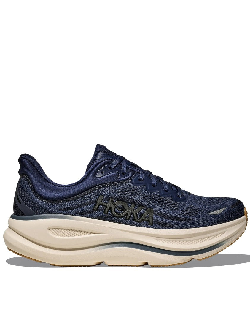 Hoka Navy Bondi 9 Cushioned Mesh Sneakers