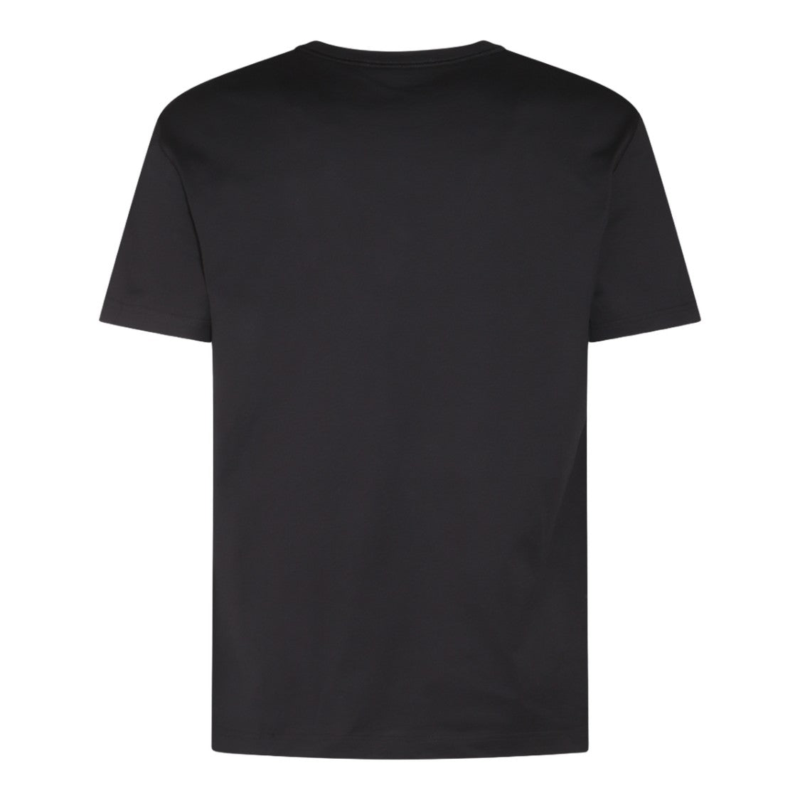Dolce & Gabbana Short-Sleeve Black T-Shirt With Rectangular Patch Detail