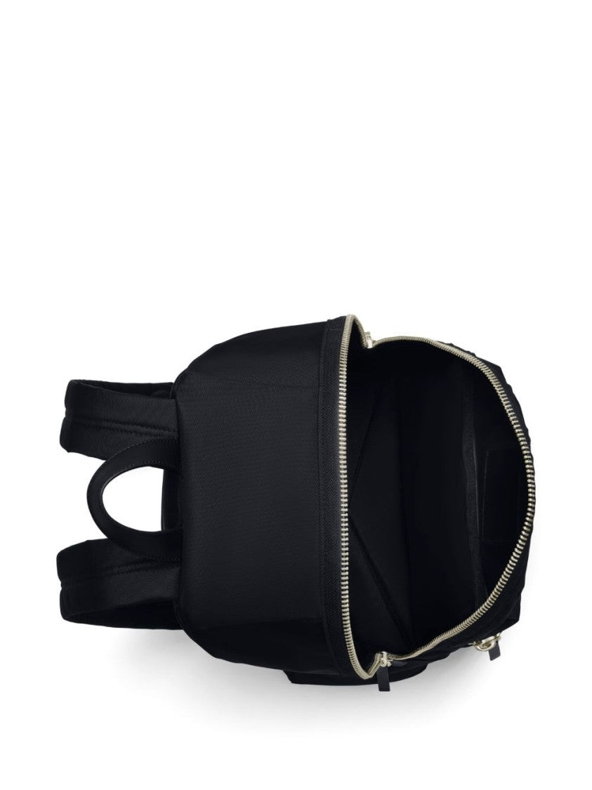 Marc Jacobs Black Large Zipped Logo Nylon Backpack