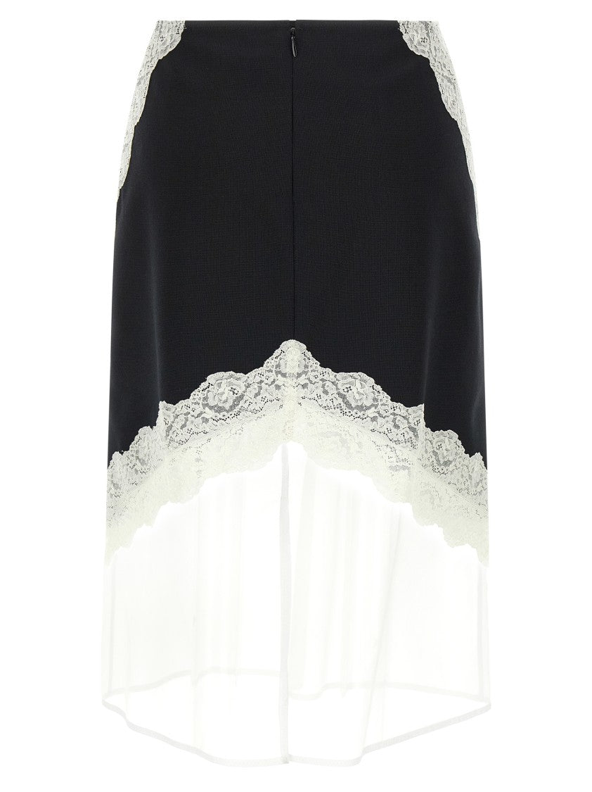 Jil Sander Organza Lace Wool Skirt