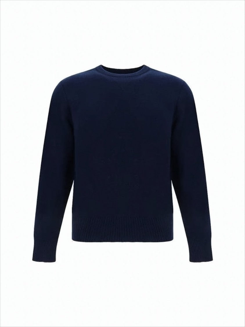 Thom Browne Crew Neck Sweater With Vertical Stripe Detail