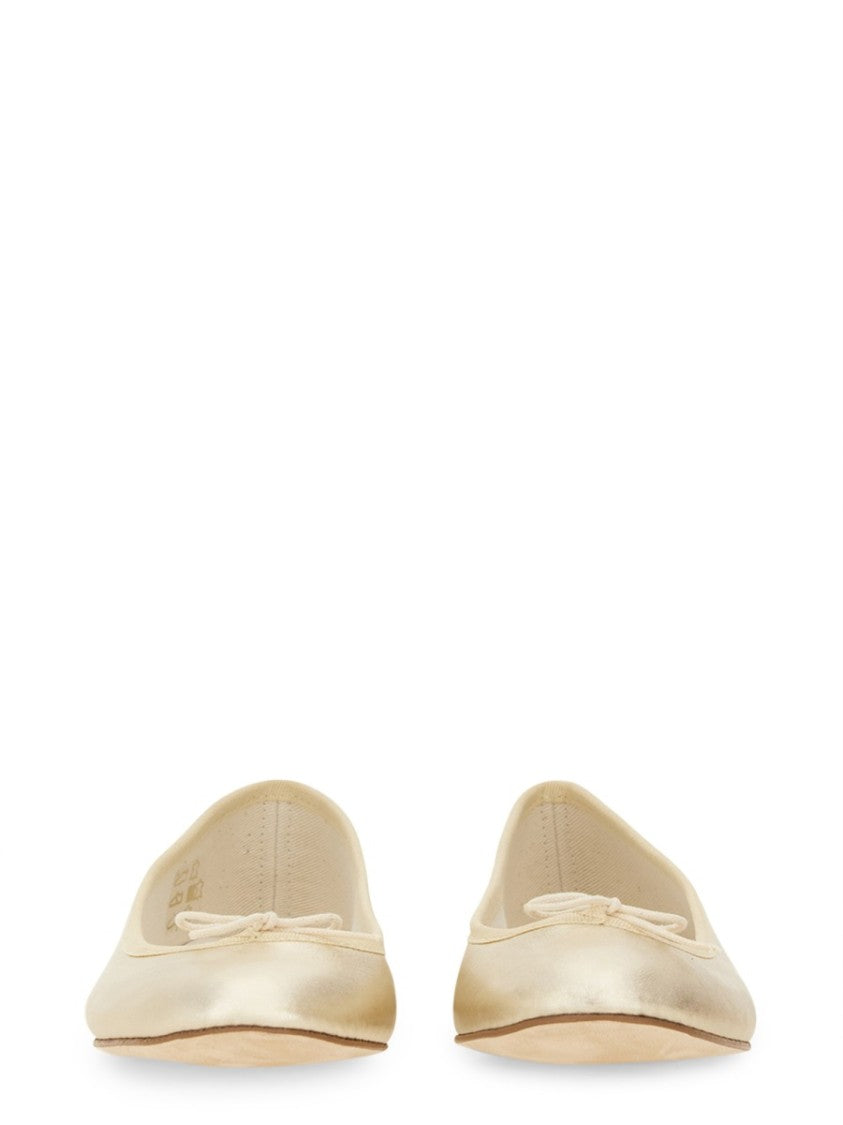 Repetto Ballerina Cendrillon Metallic Sheen Bow Leather Flats
