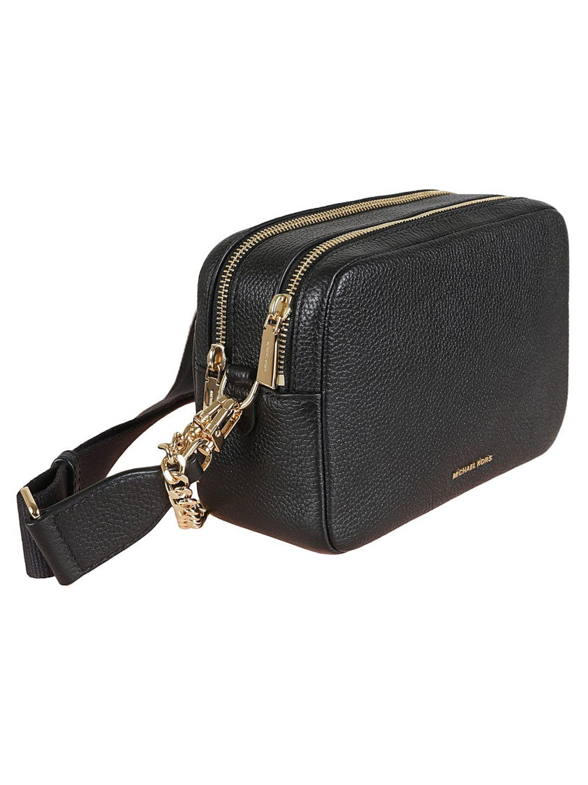 Michael Kors Bryant Black Grained Leather Shoulder Bag