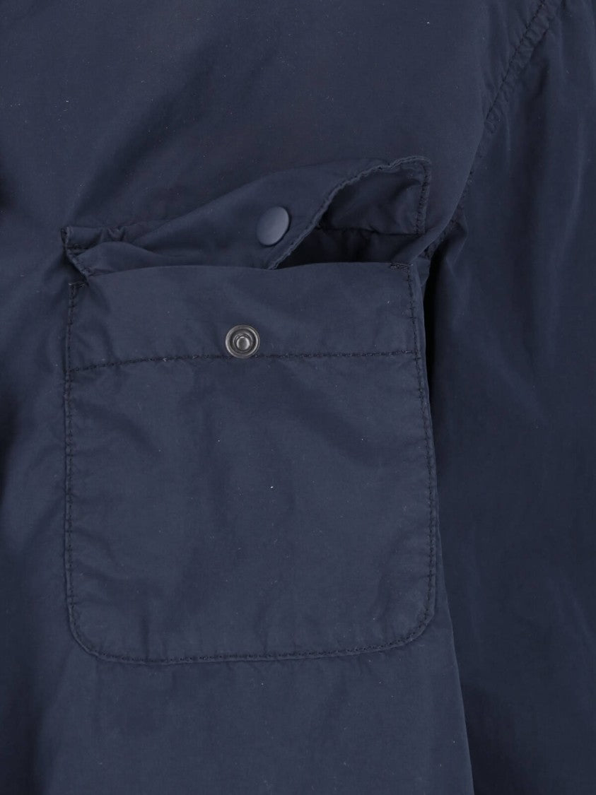 Aspesi Dark Navy Relaxed Fit Flap Shirt