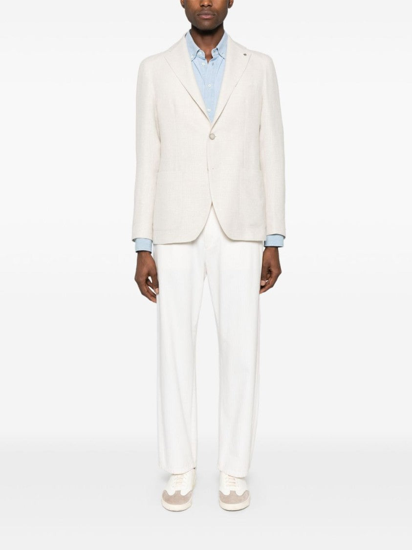 Tagliatore Light Beige Button-Front Montecarlo Jacket