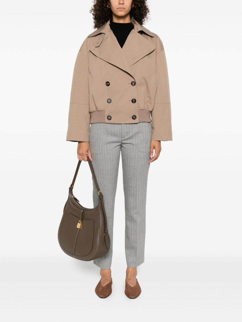 Twin-Set Fitted Ribbed Sweater With High Neckline