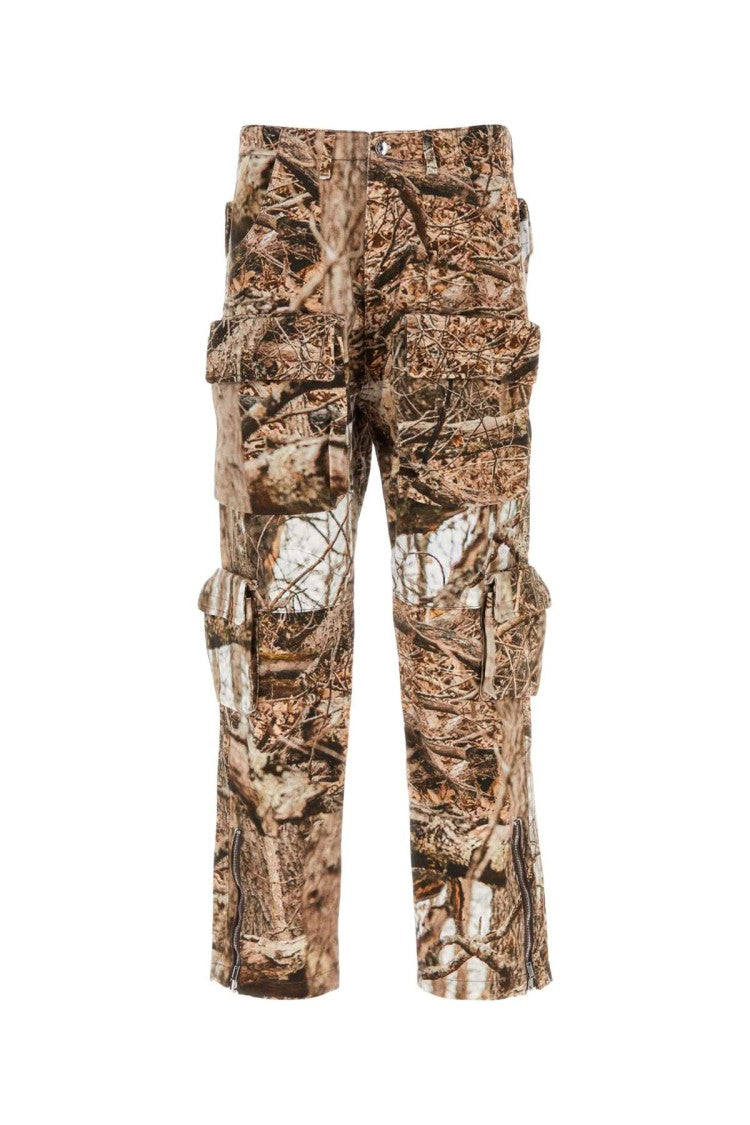 1989 Studio Printed Cotton Cargo Jeans