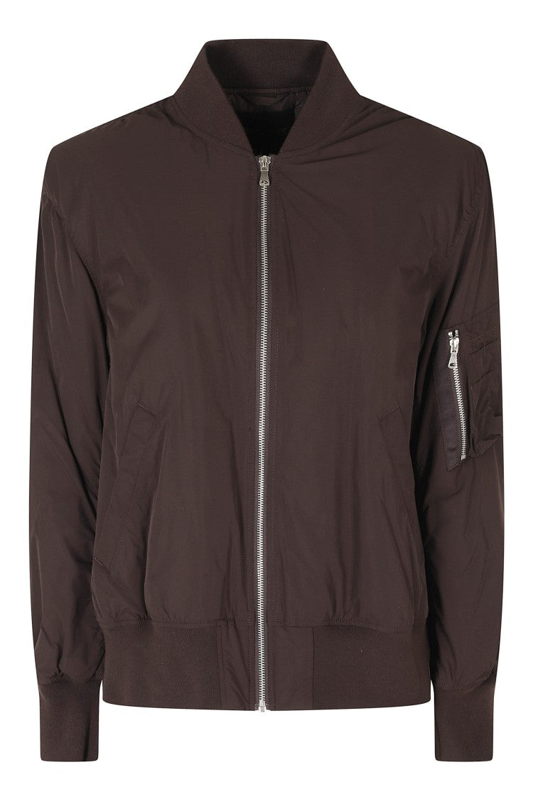 Semi Couture Ada Mocha Oversized Zip Polyester Bomber Jacket