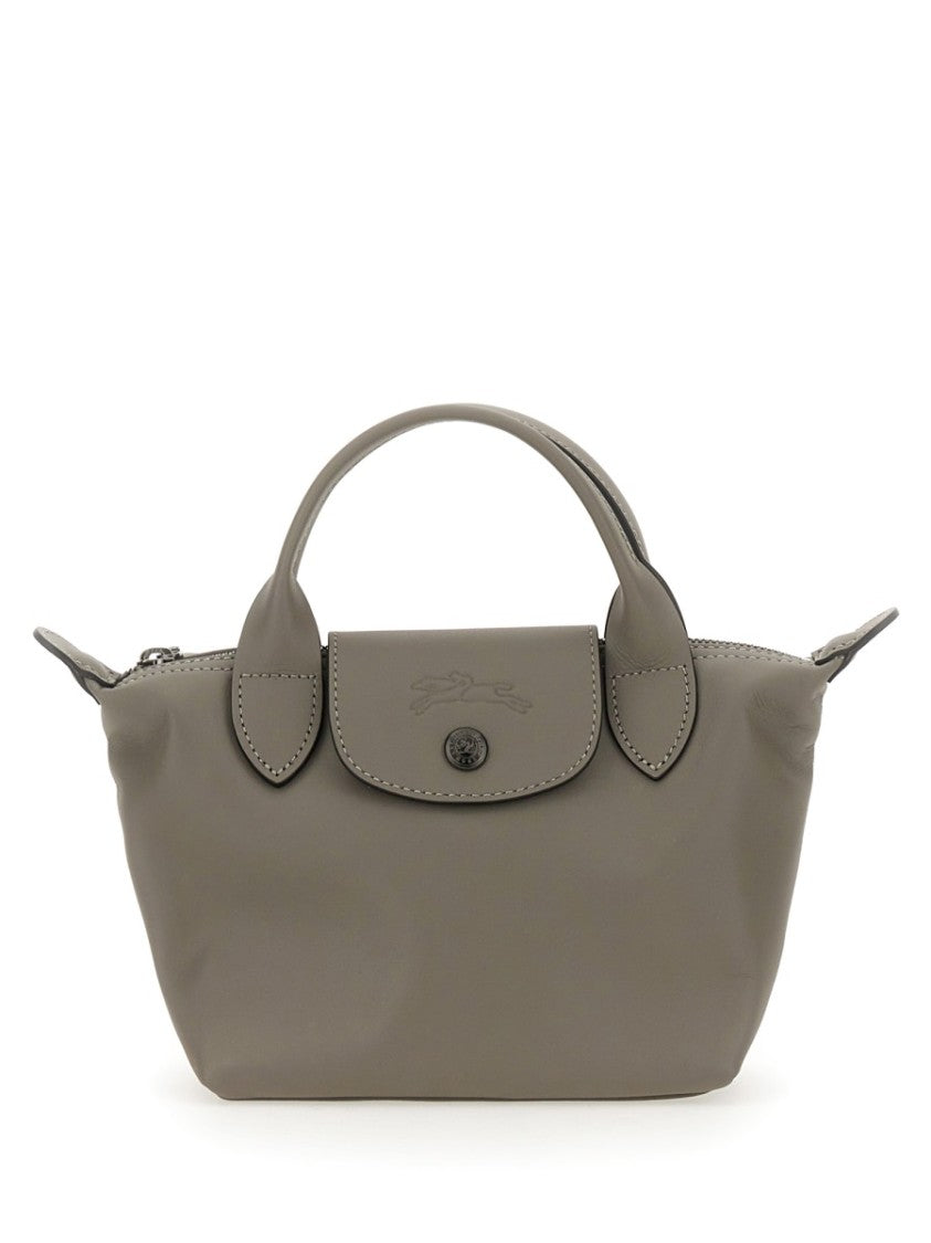 Longchamp Mini Handbag With Embossed Logo And Detachable Strap