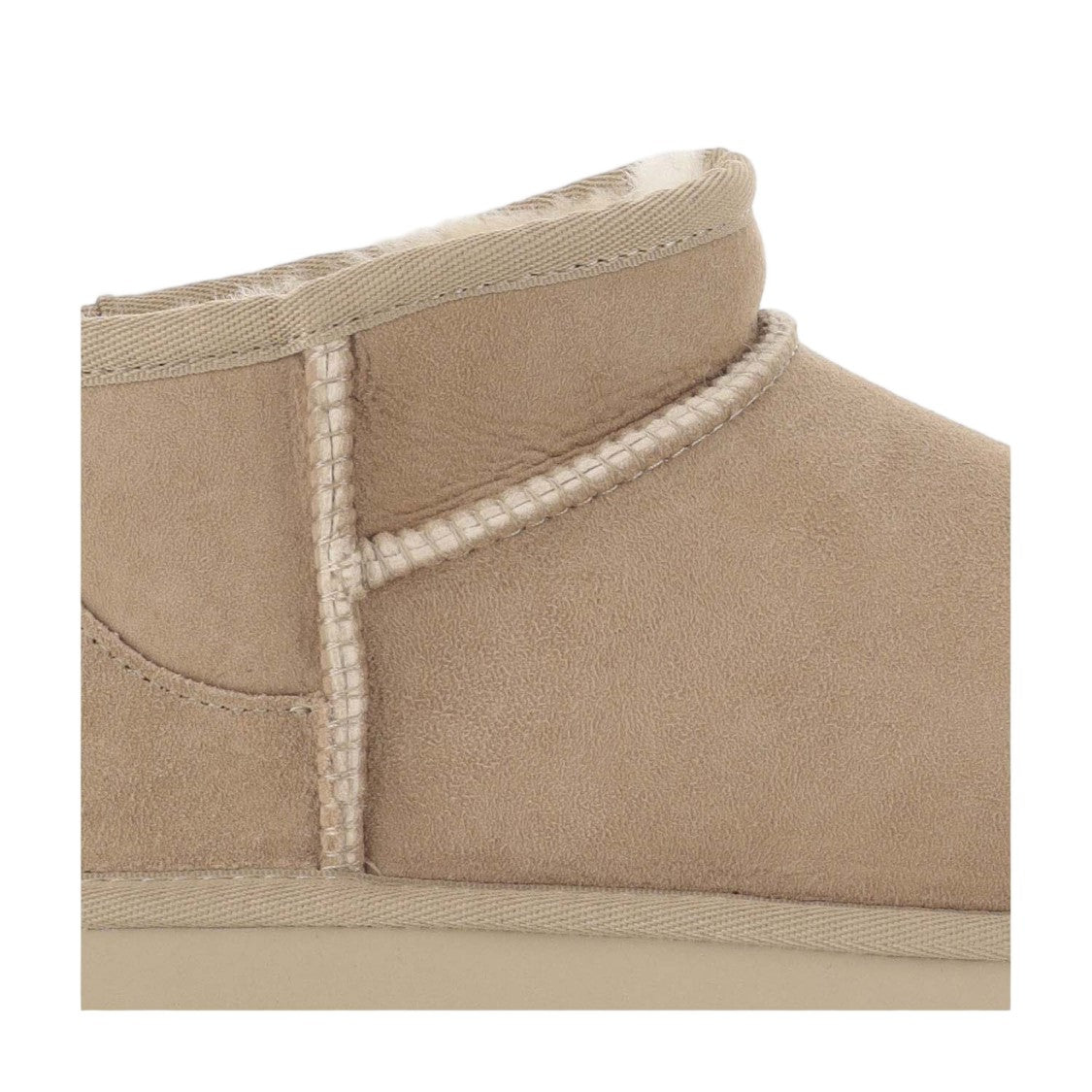 Ugg Beige Leather Slip-On Boots