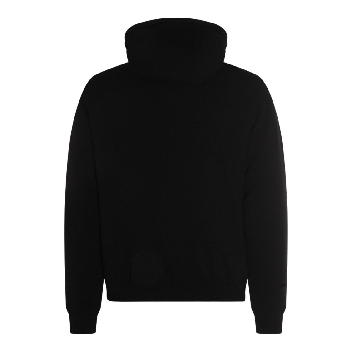 Moorer Hooded Black Jacket With Silver Zipper