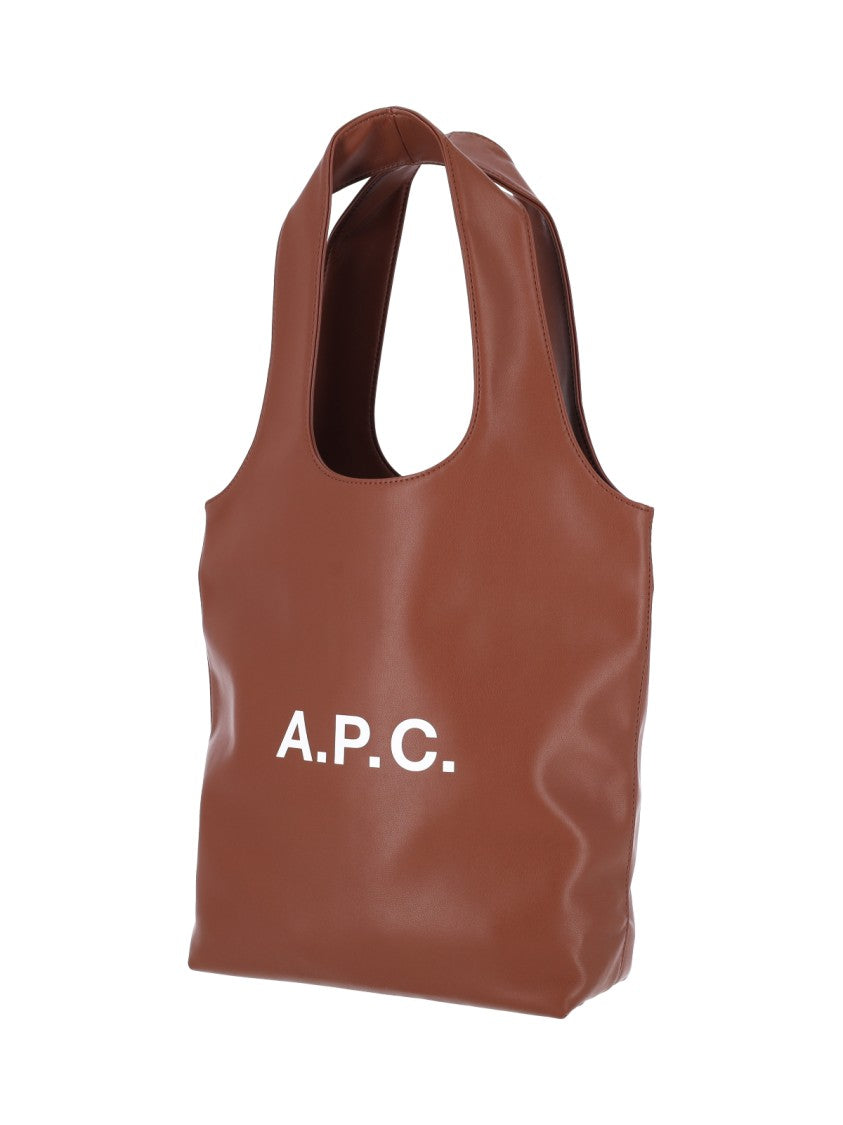 A.P.C. Brown Fabric Small Ninon Tote Bag