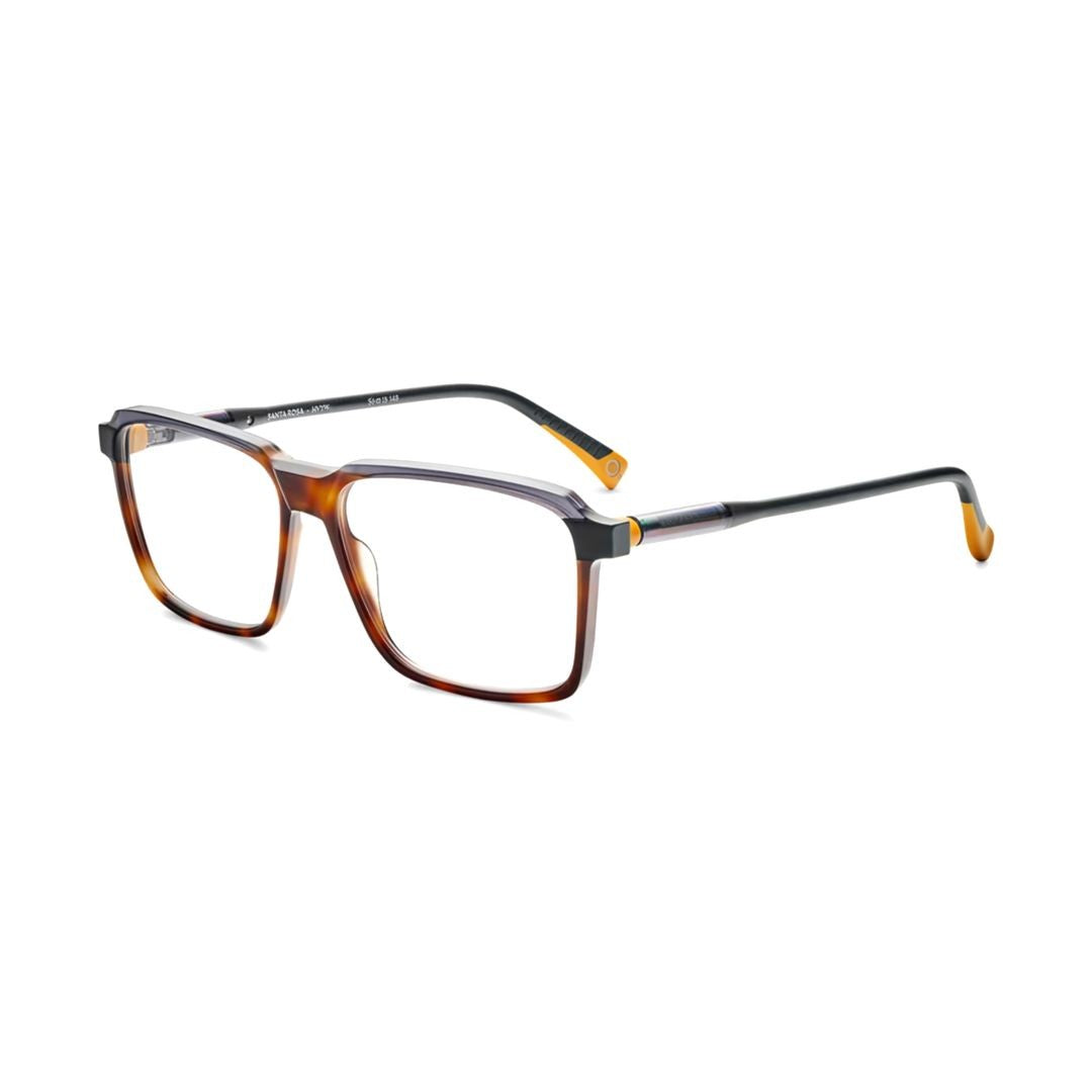 Etnia Barcelona Santa Rosa Rectangular Tortoiseshell Acetate Eyeglasses With Slim Black Temples