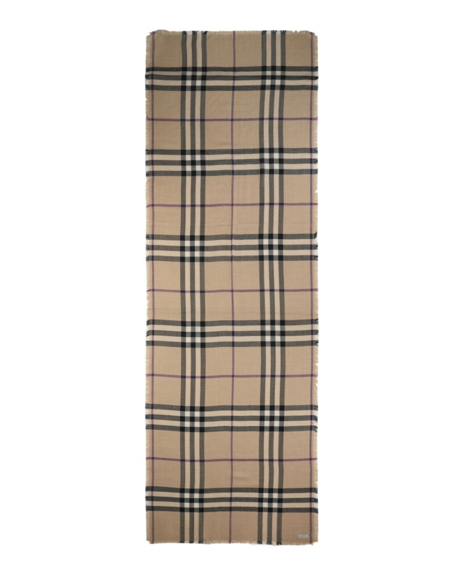 Burberry Large Check Gauze Scarf