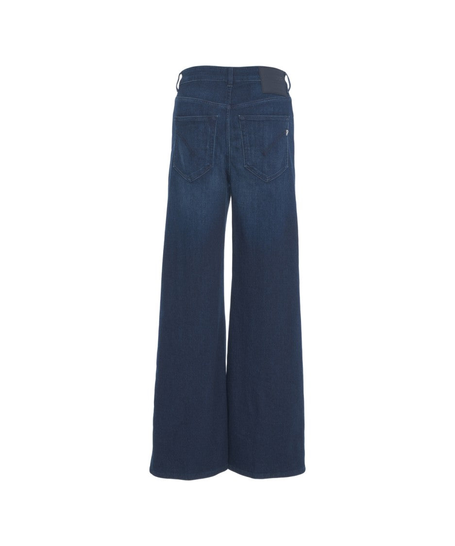 Dondup High-Waisted Wide-Leg Jeans With Classic Five-Pocket Design
