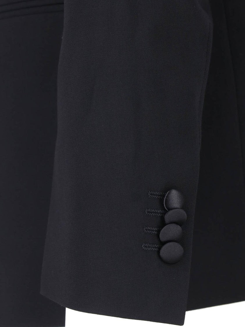 Giorgio Armani Soho Black Double-Breasted Virgin Wool Blazer