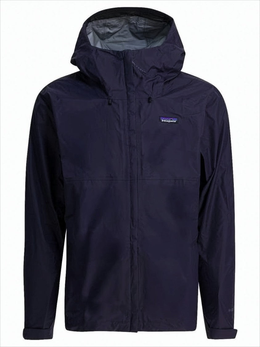 Patagonia Dark Navy Nylon Jacket With Adjustable Features