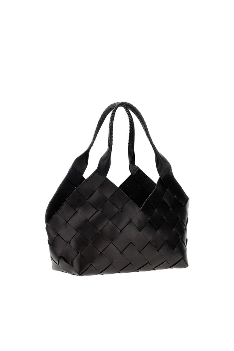 Dragon Diffusion Handwoven Leather Shoulder Bag With Iconic Motif