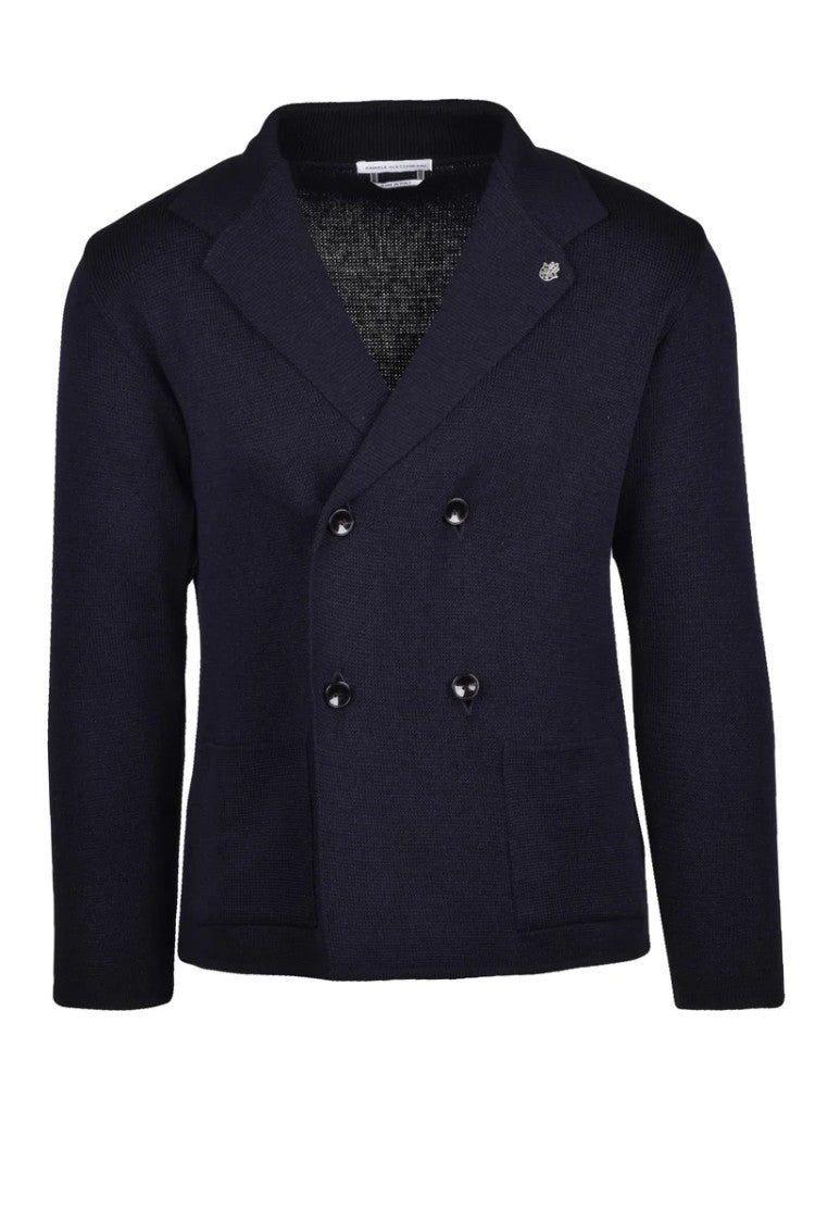 Daniele Alessandrini Knit Blazer Double-Breasted - Multicolor