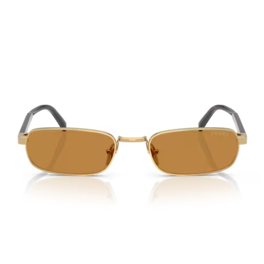 Prada Pr B54s Gold-Metal Oval Frame Sunglasses