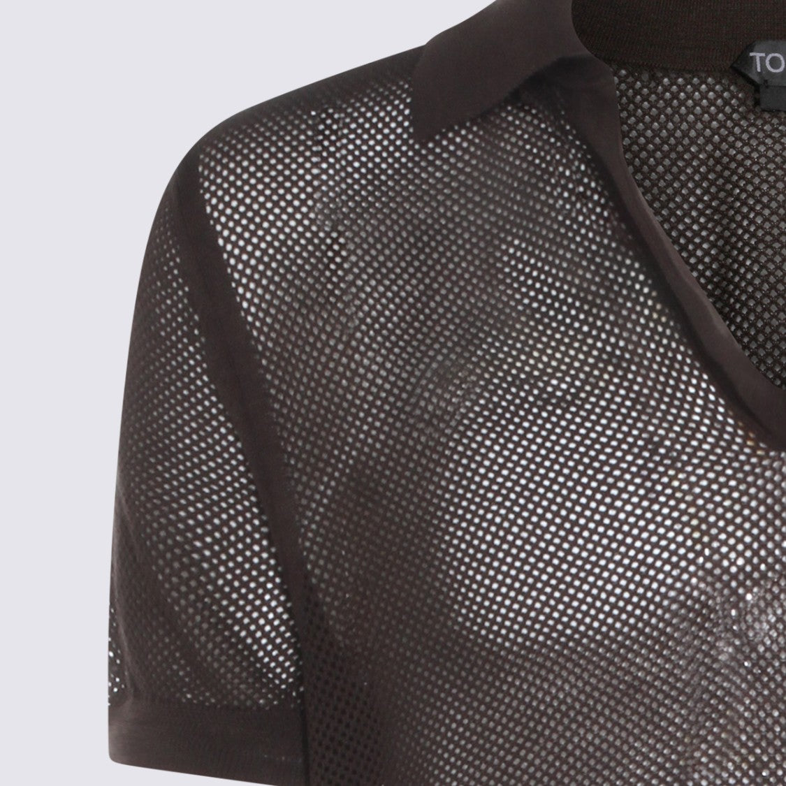 Tom Ford Dark Brown Cotton Polo Shirt