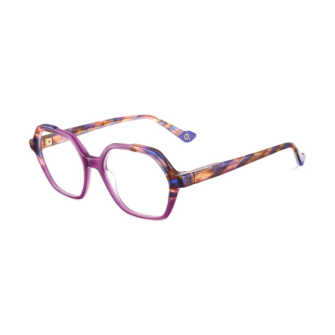 Etnia Barcelona Oriana Geometric Frame Sunglasses With Glossy Purple Acetate Finish