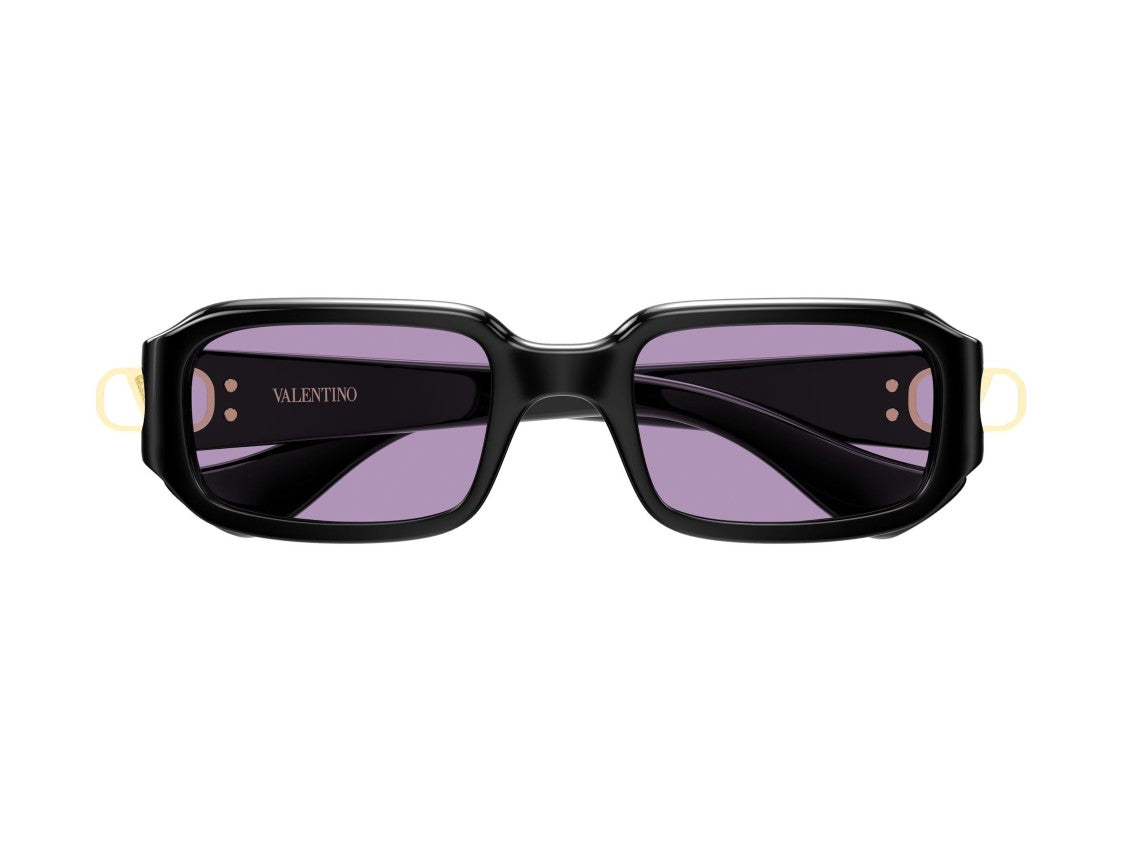 Valentino Gold Black Vg0016s Glossy Oversized Square Sunglasses