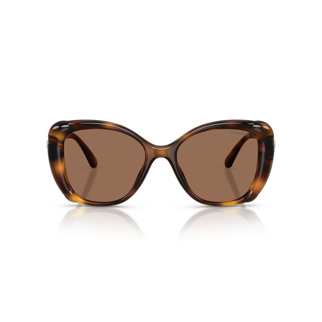 Swarovski 0Sk6051u Oversized Tortoiseshell Sunglasses With Crystal-Embellished Temples