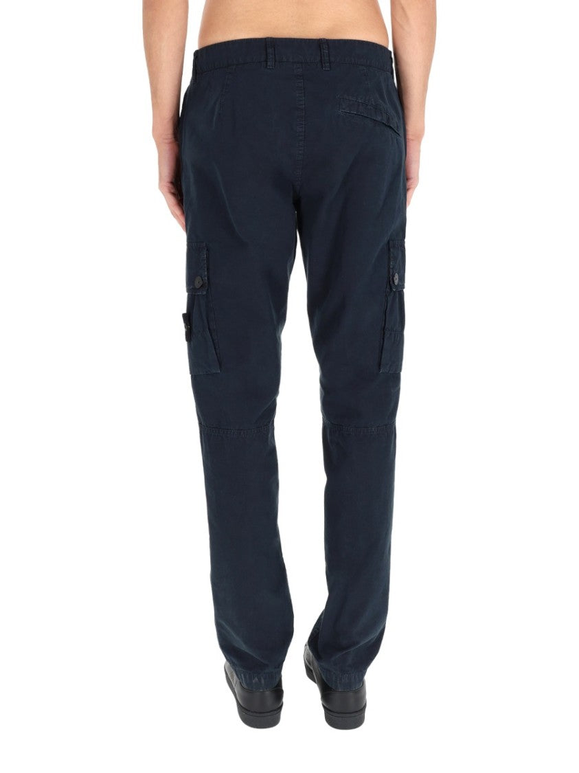 Stone Island Logo Patch Functional Cargo Straight-Leg Pants