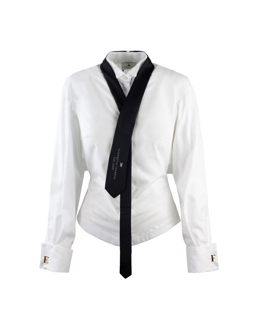 Elisabetta Franchi White Shirt With Tie