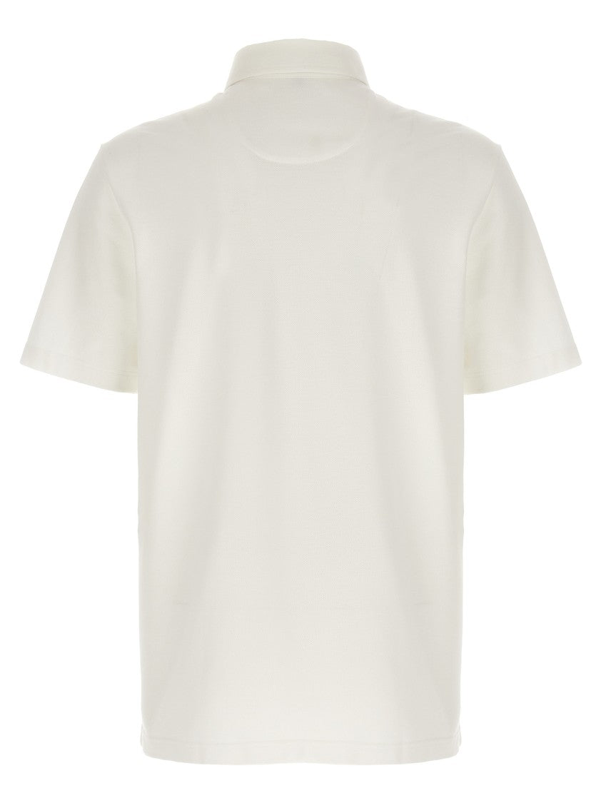 Brioni Piqué Cotton Polo Shirt With Structured Collar