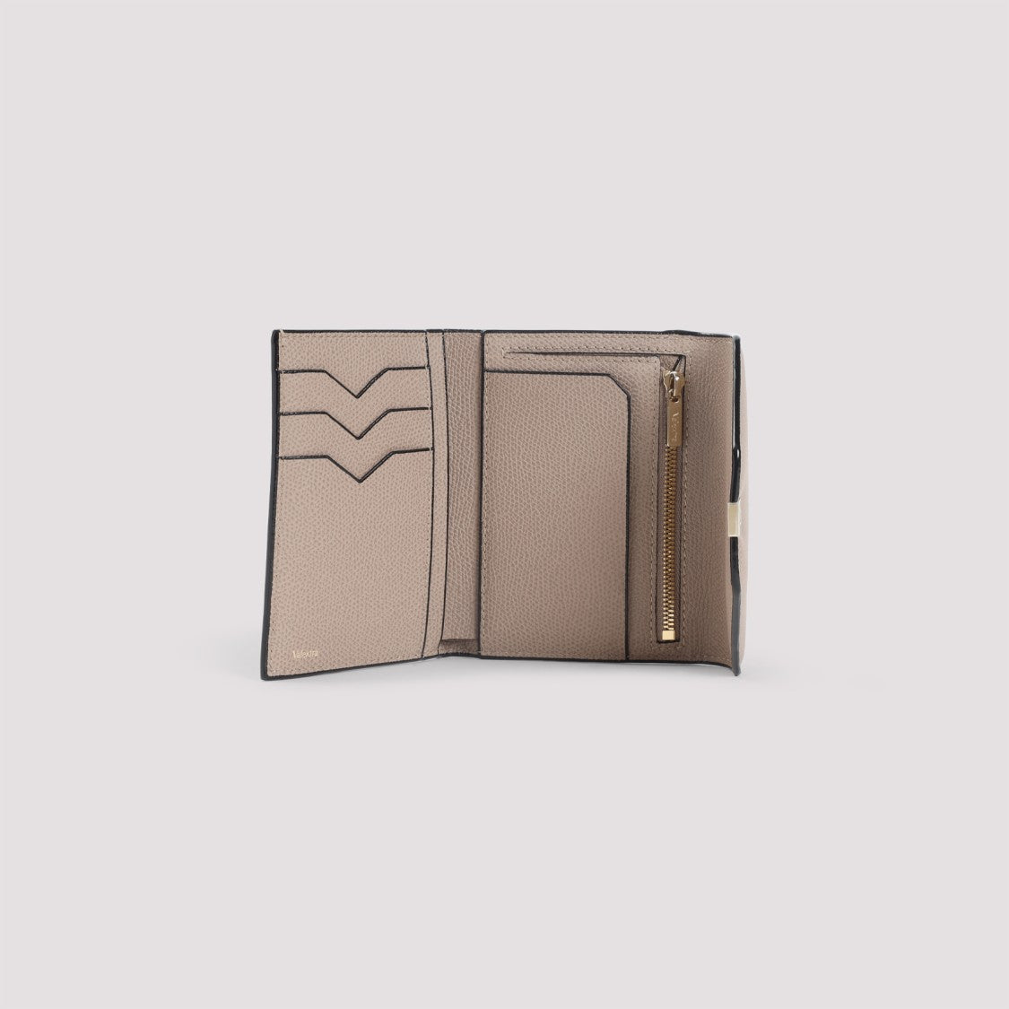 Valextra Iside Beige Calf Leather Wallet