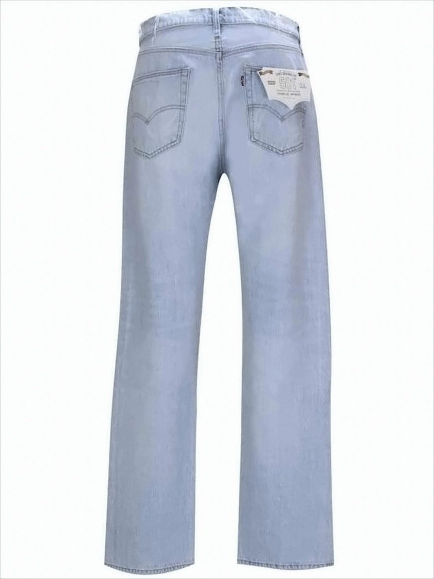 Erl Light Wash Denim Pants With Straight-Leg Silhouette