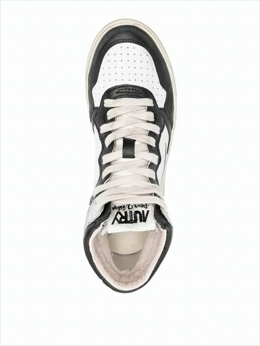 Autry High-Top Sneakers With Metallic Cow Leather Accents
