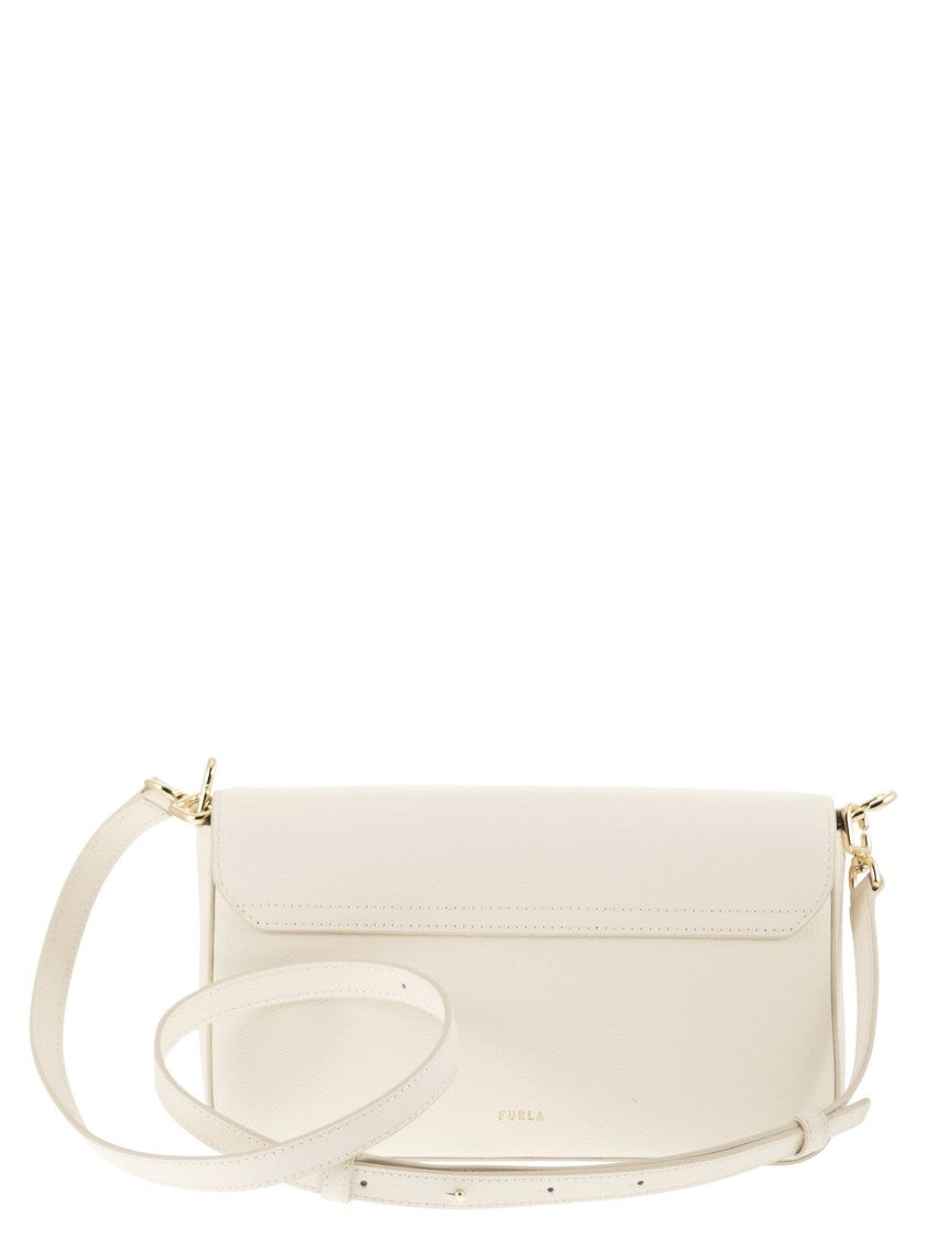 Furla Iride Crossbody Bag In Fine Hammered Leather