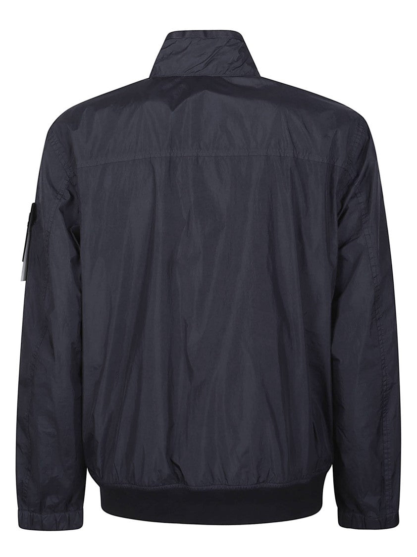 Stone Island Black Lightweight Polyamide Bomber Jacket