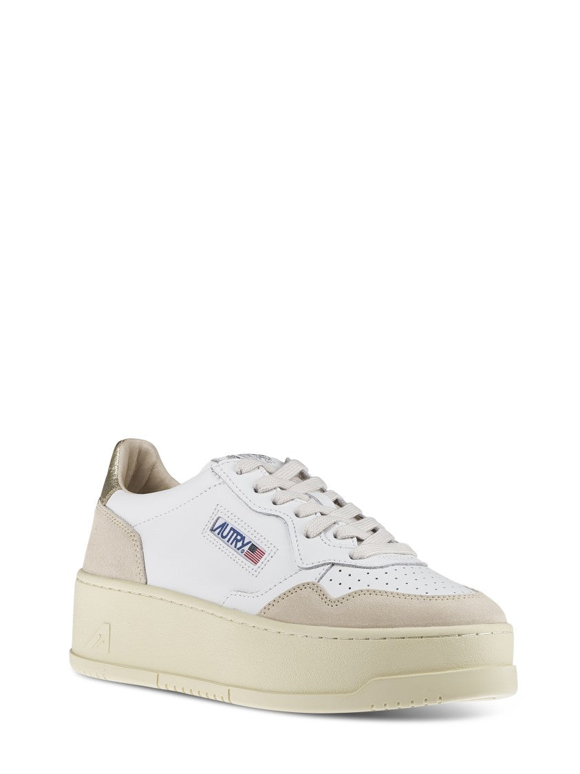 Autry Low-Top Platform Sneakers With Leather And Suede Accents
