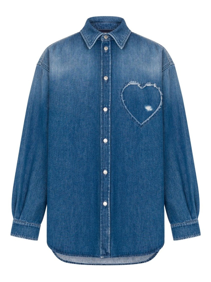 Moschino Silk And Nylon Blend Patterned Shirt