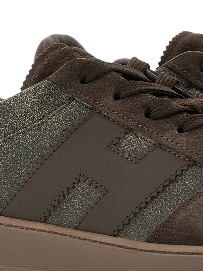 Hogan Low-Top Sneakers With Textured Materials And Tonal Logo