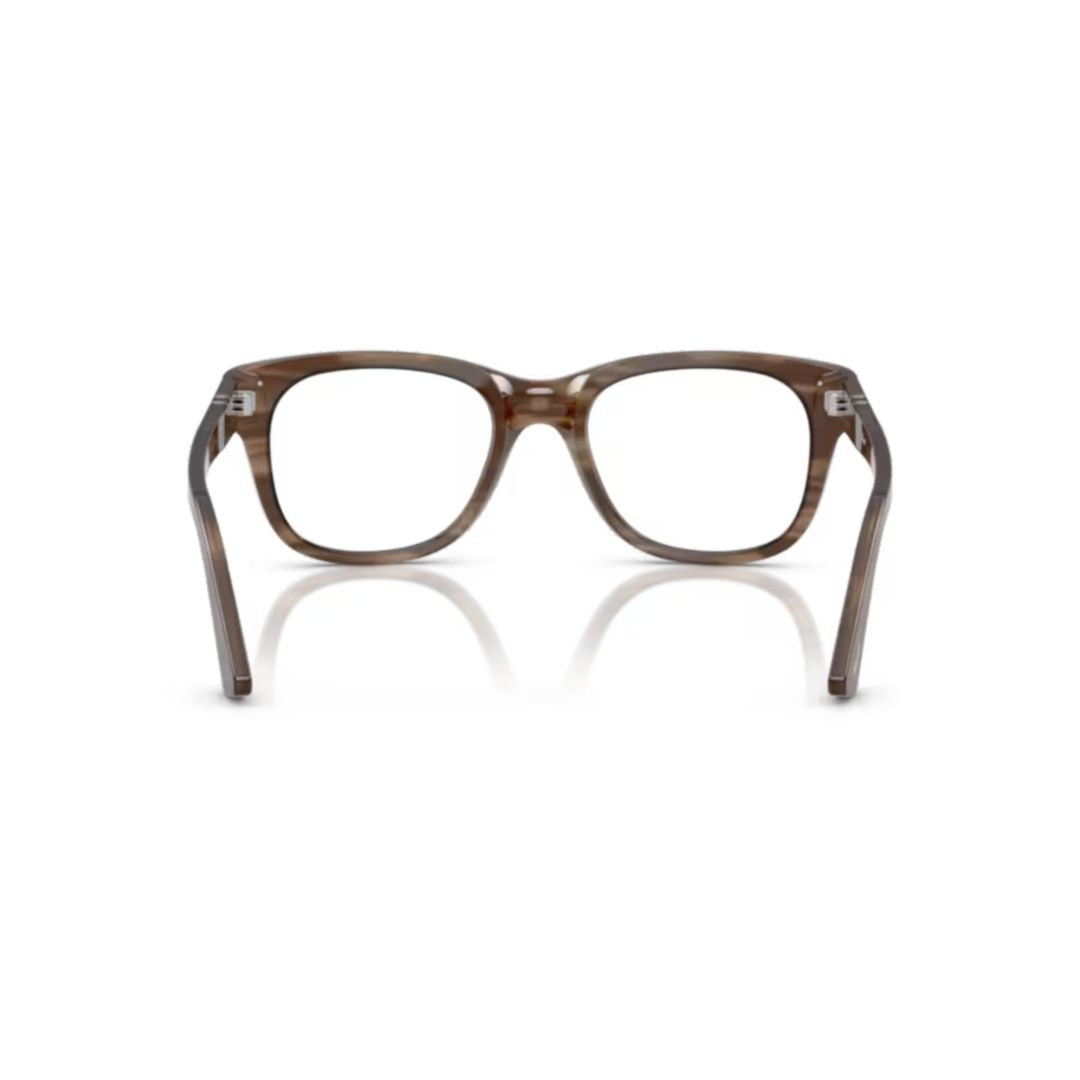 Persol 0Po3372v Rectangular Acetate Eyeglasses With Keyhole Bridge