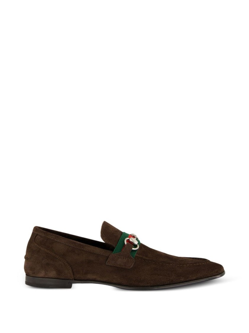 Gucci Pointed Toe Flat Shoes In Rich Brown Calf Leather