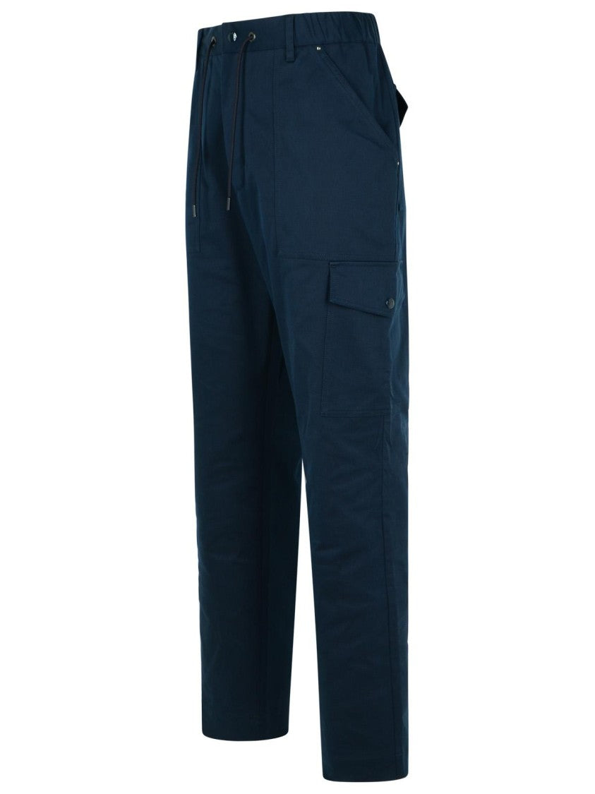 Moncler Cargo Navy Cotton Pants