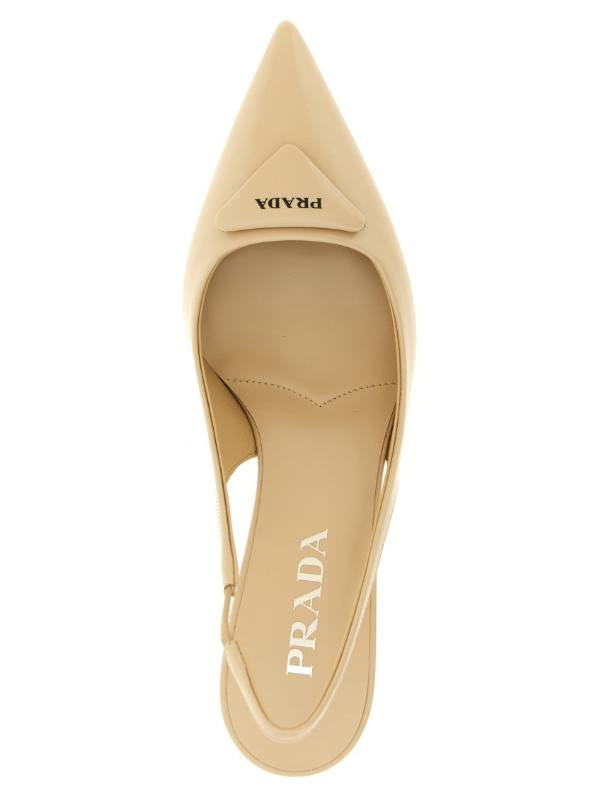 Prada Triangle Logo Slingback