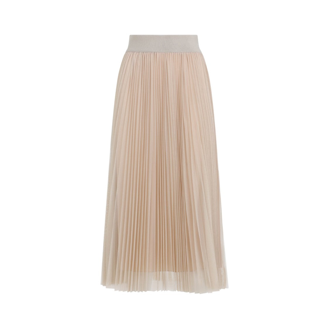 Fabiana Filippi Tulle Beige Polyeser Midi Skirt