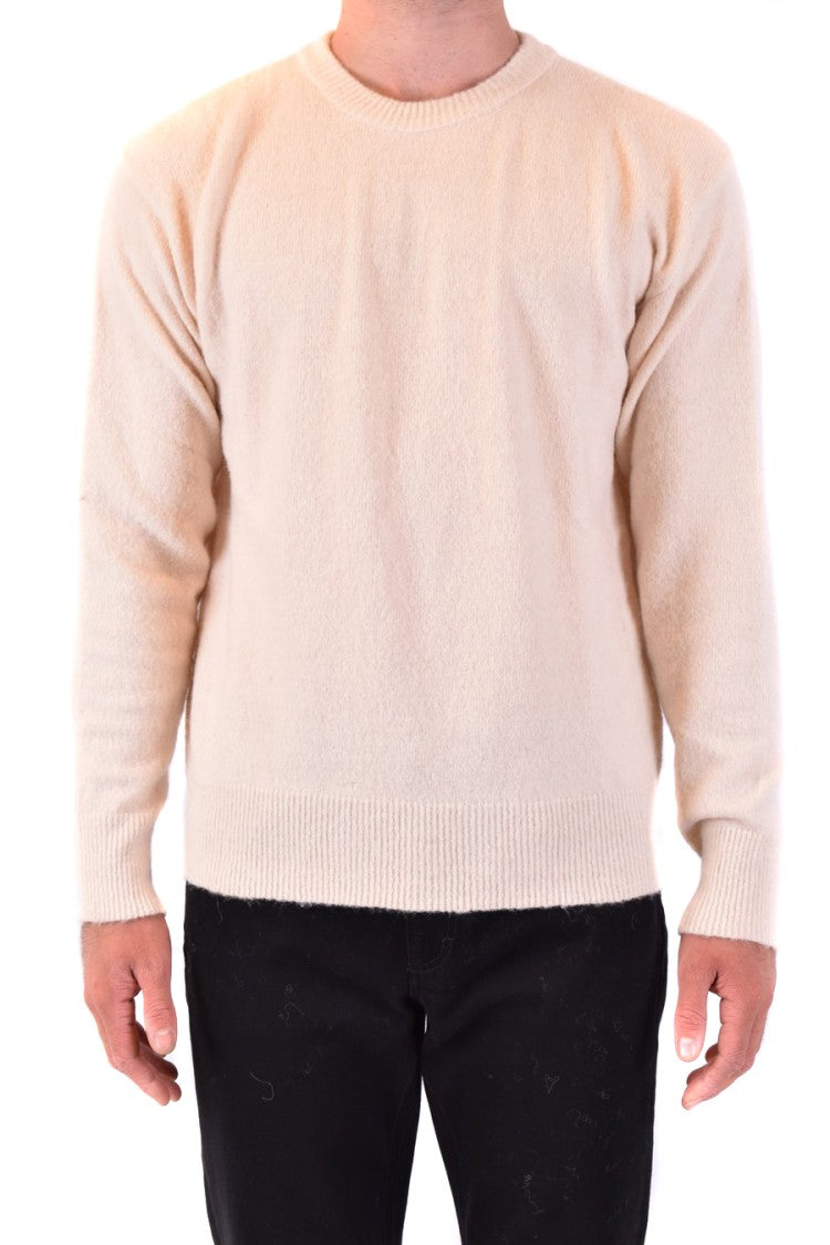 Laneus Multicolor Knit Sweater With Ribbed Detailing
