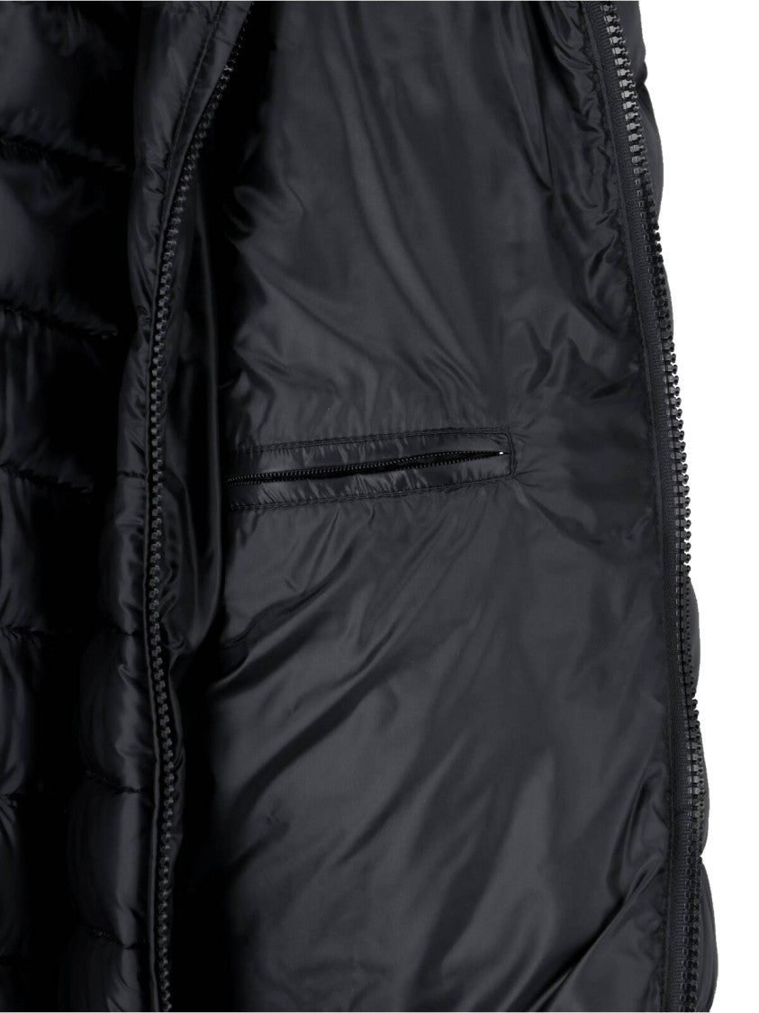 Herno Fitted Jacket With High Collar And Side Pockets