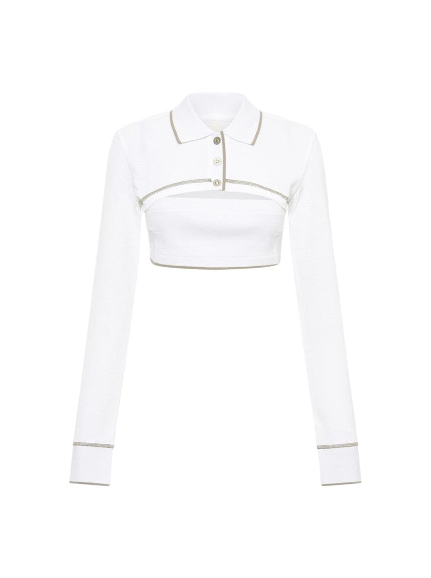 Dion Lee Shrunken Snap Polo Top