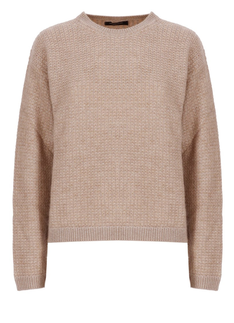 Fabiana Filippi Brown Lurex Wool-Blend Sweater