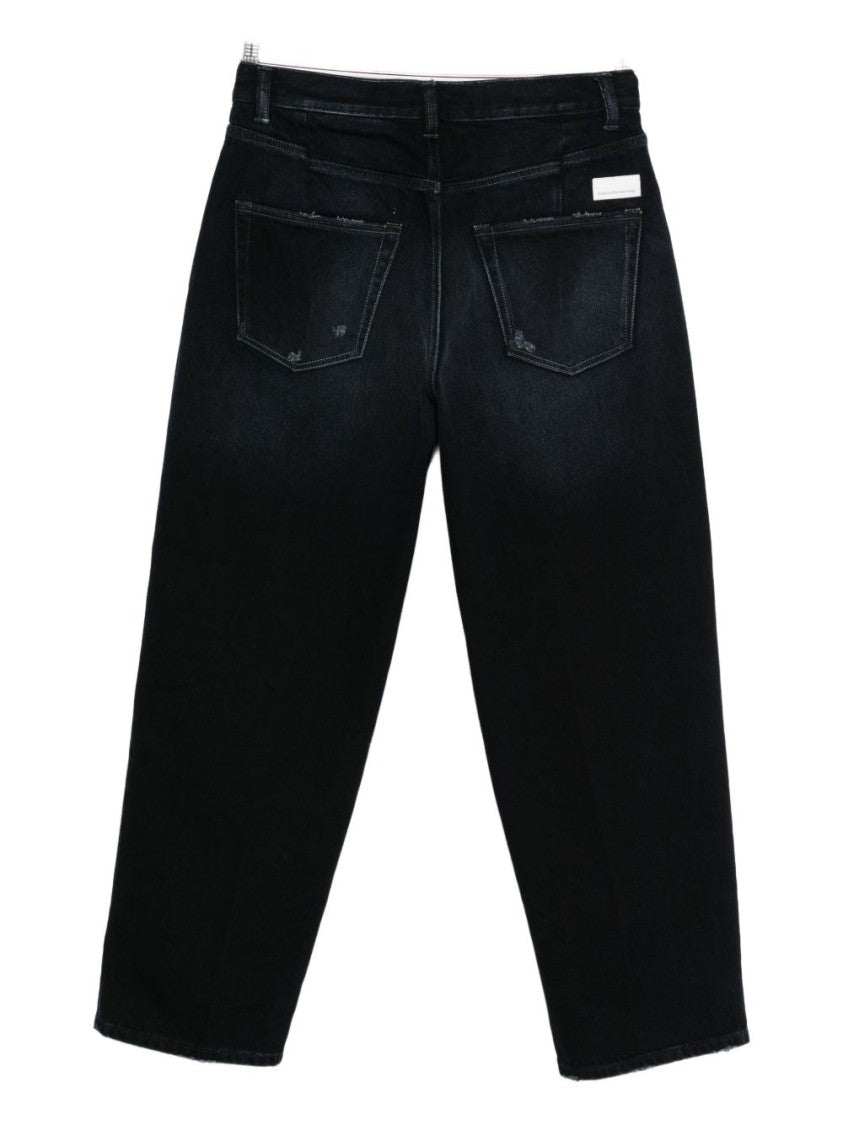 Nine In The Morning Black Distressed Jeans With Fit